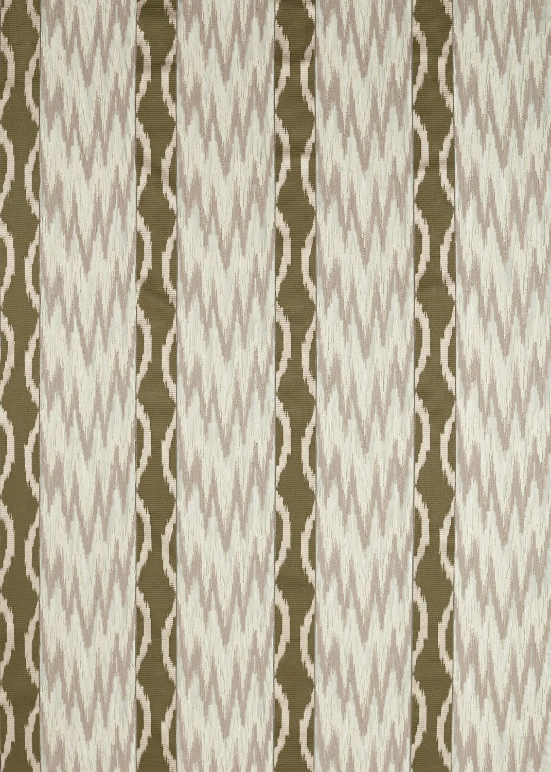 Tessuti Zoffany Embroidered Ikat Stripe