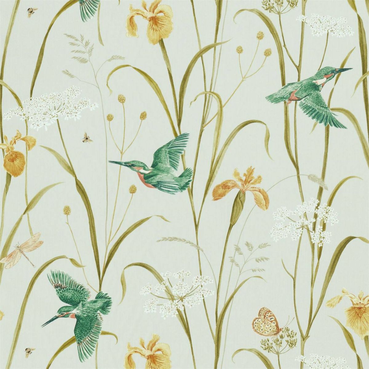 Tessuti Sanderson Kingfisher & Iris