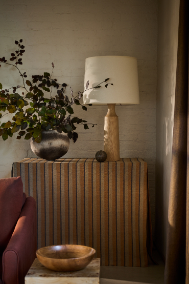 Tessuti Ian Mankin Ridge Stripe Fabric