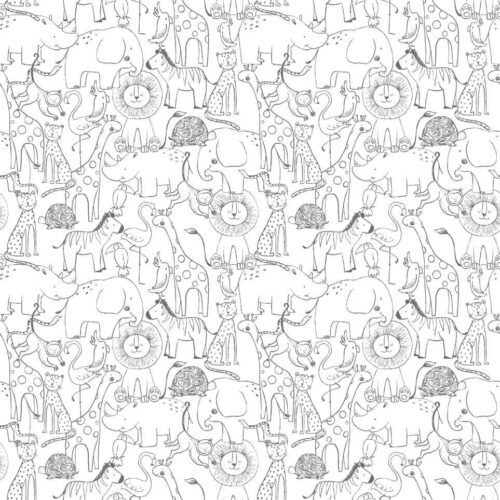 Carta da Parati Ohpopsi ANIMAL DOODLE