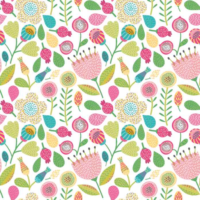 Carta da Parati Ohpopsi FOLK FLORAL