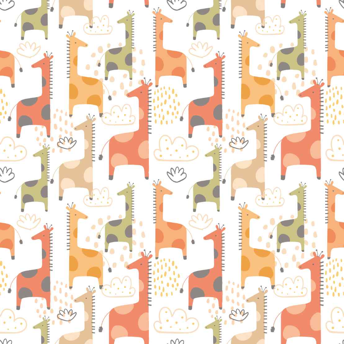 Carta da Parati Ohpopsi GIRAFFE FRIENDS
