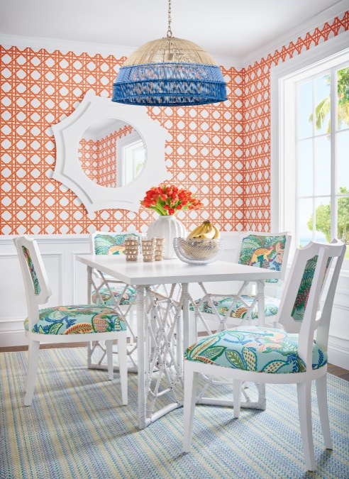 Carta da Parati Thibaut Canary Trellis