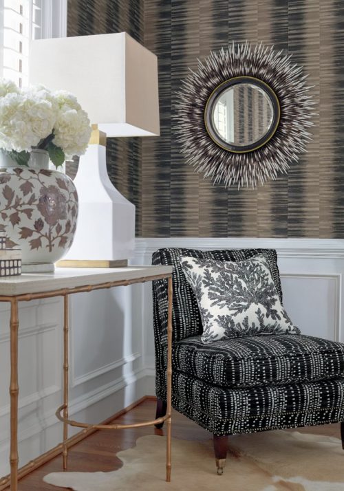 Carta da Parati Thibaut Mekong Stripe Wallpaper